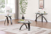 Jorja 23.25" Modern Glass Top End Table - Brown with Bentwoood Legs|Table de bout moderne Jorja de 23,25 po avec dessus en verre - brune avec pattes en bois cintré