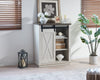 Bristow 31” Accent Cabinet with Shelves and Sliding Barn Door - White Oak | Armoire décorative Bristow de 31 po avec tablettes et porte de grange coulissante - chêne blanc | BRIWHACC