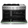 KitchenAid 6.3 Cu. Ft. 6 Burner Dual Fuel Range with Griddle – Cardamom - KFDD948SDC | Cuisinière hybride KitchenAid de 6,3 pi³ à 6 brûleurs avec plaque chauffante - cardamome - KFDD948SDC