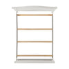 Ella Panel Bed with Headboard & Frame, Chevron Pattern, White - Queen Size | Lit à panneaux Ella blanc avec tête de lit, cadre et motif de chevrons - format grand lit