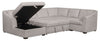 Envy 5-Piece Left-Facing Chenille Fabric Sleeper Sectional with Storage Chaise - Fog Grey | Sofa-lit sectionnel de gauche Envy 5 pièces en tissu de chenille avec fauteuil long de rangement - gris brouillard