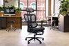 Sealy® Diego 26.3” Adjustable Office Chair with Mesh Padding & Footrest - Black | Chaise de bureau réglable Diego de Sealy de 26,3 po avec rembourrage en mailles et repose-pied - noire