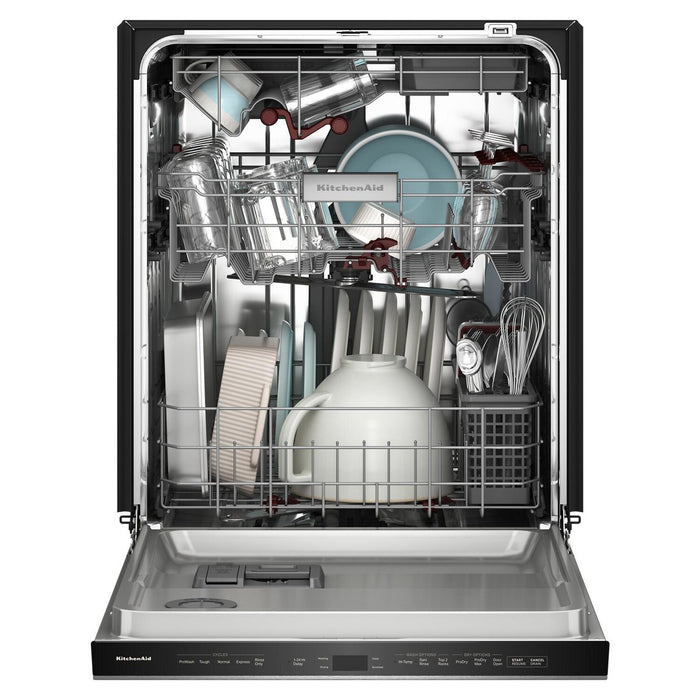 Lave-vaisselle KitchenAid de 24 po et de 44 dBA et troisième panier 360° Max JetsMC - acier inoxydable avec fini PrintShieldMC - KDPS724SPS
