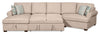 Scott Living Haven 3-Piece Right-Facing Chenille Fabric Cuddler Sleeper Sectional with Storage - Taupe | Sofa-lit sectionnel enveloppant de droite Haven de Scott Living 3 pièces en tissu de chenille avec rangement - taupe