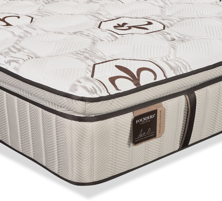 Matelas moyen luxueux à plateau-coussin Burnley de Stearns & Foster pour très grand lit