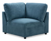 Voyage Modular Fabric Corner Chair with Removable Back Cushions – Blue | Fauteuil en coin modulaire Voyage en tissu avec coussins de dossier amovibles - bleu