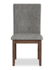 Rain Dining Chair with Cushion Fabric Seat & Back – Grey | Chaise de salle à manger Rain avec siège et dossier rembourrés en tissu - grise