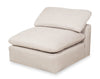 Eclipse Modular 4-Piece Linen-Look Fabric Pit Sofa Sectional with Reversible Feather Down Cushions - Linen White | Sofa sectionnel modulaire de style cocon Eclipse 4 pièces en tissu d’apparence lin avec coussins réversibles en duvet et plumes - blanc lin