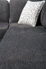 Made in Canada Morgan 3-Piece Right-Facing Chenille Fabric Sectional with Sofa and Accent Pillows - Grey | Sofa sectionnel de droite Morgan 3 pièces fabriqué au Canada en tissu de chenille avec sofa et coussins décoratifs - gris
