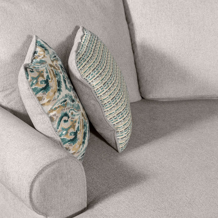 Sofa-lit sectionnel enveloppant de gauche Haven de Scott Living 3 pièces en tissu de chenille - gris 