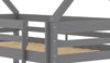 Gemma Twin Over Twin House Bunk Bed with Roof, Built-in Ladder & Guardrails for Kids - Grey | Lits simples superposés Gemma en forme de maison avec toit, échelle intégrée et garde-corps pour enfants - gris