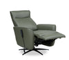 Serene 31" Genuine Leather Power Reclining Massage Chair with Power Headrest and Heated Seat - Green | Fauteuil de massage à inclinaison électrique Serene de 31 po en cuir véritable avec appuie-tête électrique et siège chauffant - vert