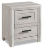 Lark 6pc Bedroom Set with Panel Bed, Dresser, Mirror & Nightstand, Rustic White - Queen Size | Ensemble de chambre à coucher Lark 6 pièces blanc rustique avec lit à panneaux, commode, miroir et table de nuit - format grand lit