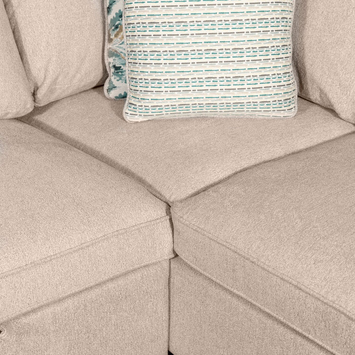 Sofa-lit sectionnel enveloppant de gauche Haven de Scott Living 3 pièces en tissu de chenille - taupe 