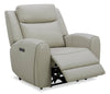 Reign 41.25" Top-Grain Genuine Leather Power Reclining Chair with USB Port - Deltona Moonshine Taupe | Fauteuil à inclinaison électrique Reign de 41,25 po en cuir véritable de qualité supérieure avec port USB - taupe clair de lune Deltona