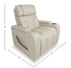 Zen 40" Leather-Look Fabric Power Reclining Massage Chair with Power Headrest and Heated Seat - Apricot | Fauteuil de massage à inclinaison électrique Zen de 40 po en tissu d’apparence cuir avec appuie-tête électrique et siège chauffant - abricot