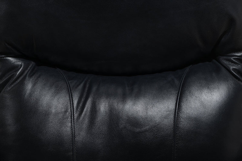 Fauteuil coulissant et inclinable Ellis 32 po de en similicuir - noir