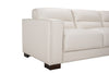 Citadel 2-Piece Right-Facing Top-Grain Genuine Leather Sectional with Wood Legs - Frost White | Sofa sectionnel de droite Citadel 2 pièces en cuir véritable de qualité supérieure avec pattes en bois - blanc givré