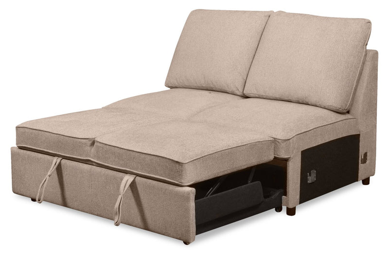 Sofa-lit sectionnel enveloppant de droite Haven de Scott Living 3 pièces en tissu de chenille - taupe 