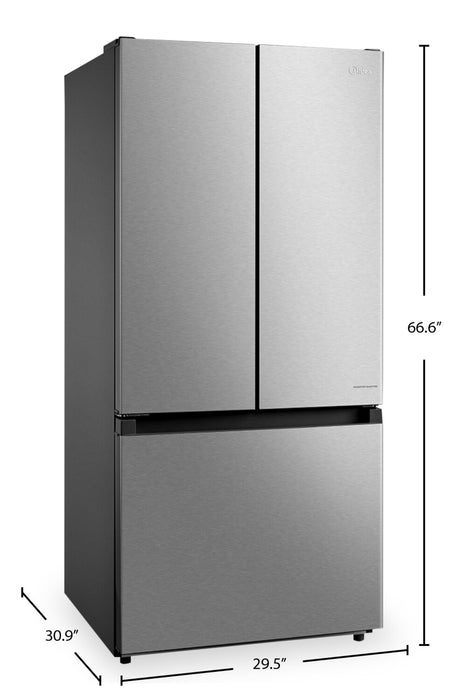 Réfrigérateur Midea de 18,4 pi³ et de 30 po à portes françaises - acier inoxydable - MRF18B4AST