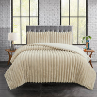 Ensemble d’édredon Fawn Terrace 3 pièces pour lit double ou grand lit - caramel chaleureux