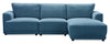 Voyage Modular 3-Piece Right-Facing Fabric Sectional with Removable Back Cushions – Blue | Sofa sectionnel modulaire de droite Voyage 3 pièces en tissu avec coussins de dossier amovibles - bleu