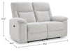Spencer 65.6" Chenille Fabric Manual Reclining Loveseat - Grey | Causeuse à inclinaison manuelle Spencer de 65,6 po en tissu de chenille - grise