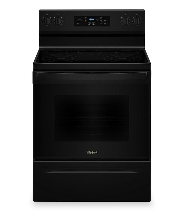 Cuisinière électrique Whirlpool de 5,3 pi3 et de 30 po avec 5 éléments - noire - YWFES3330RB