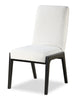 Alma 7pc Dining Set with Table & 6 Chairs, Trestle Base, 86"W - Charcoal Black & White | Ensemble de salle à manger Alma 7 pièces avec table de 86 po (L), base à tréteaux et 6 chaises - anthracite noir et blanc