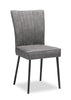Ezra 7pc Dining Package with 63-79"W Extension Table & 6 Chairs - Faux White Marble & Grey | Ensemble de salle à manger Ezra 7 pièces avec table qui s’allonge de 63 po à 79 po (L) et 6 chaises - imitation de marbre blanc et gris
