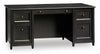 Edge Water 65.12" Executive Desk with 4 Drawers - Estate Black | Bureau président Edge Water de 65,12 po à 4 tiroirs - noir Estate