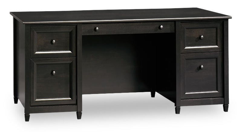 Bureau président Edge Water de 65,12 po à 4 tiroirs - noir Estate