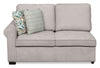 Scott Living Haven 3-Piece Right-Facing Chenille Fabric Cuddler Sleeper Sectional - Grey | Sofa-lit sectionnel enveloppant de droite Haven de Scott Living 3 pièces en tissu de chenille - gris
