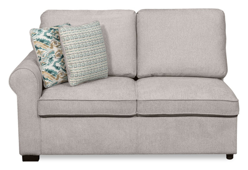 Sofa-lit sectionnel enveloppant de droite Haven de Scott Living 3 pièces en tissu de chenille - gris 