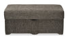 Made in Canada Lennox 40" Chenille Fabric Storage Ottoman - Grey | Pouf de rangement Lennox de 40 po fabriqué au Canada en tissu de chenille - gris