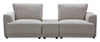 Voyage Modular 3-Piece U-Shaped Fabric Sectional with Console and Removable Back Cushions – Taupe | Sofa sectionnel modulaire en forme de U Voyage 3 pièces en tissu avec console et coussins de dossier amovibles - taupe