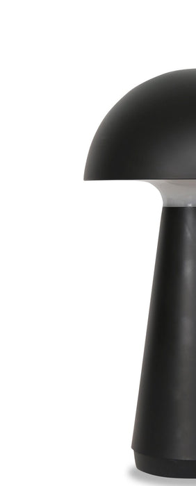 Lampe de table pour l’intérieur et pour l’extérieur moderne portable Beech de 11 po en acrylique avec port USB - noire