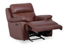 Sorrento 42" Genuine Leather Power Reclining Chair with USB Port - Madrid Brick Brown | Fauteuil à inclinaison électrique Sorrento de 42 po en cuir véritable avec port USB - brun brique de Madrid
