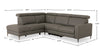 Valentino 3-Piece Left-Facing Genuine Leather Power Reclining Sectional with Adjustable Headrests - Grey | Sofa sectionnel de gauche à inclinaison électrique Valentino 3 pièces en cuir véritable avec appuie-têtes réglables - gris