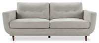 Sofa Cosmo de 80 po en tissu avec coussins de dossier capitonnés - gris