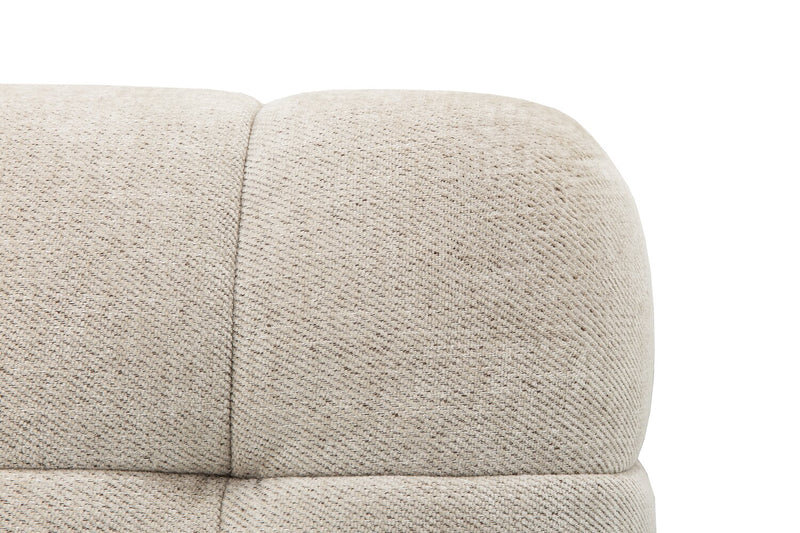 Causeuse modulaire Oaklyn Kort & Co. de 77 po en tissu avec coussins de siège capitonnés - beige