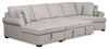 Scott Living Haven 3-Piece Right-Facing Chenille Fabric Cuddler Sleeper Sectional with Storage - Grey | Sofa-lit sectionnel enveloppant de droite Haven de Scott Living 3 pièces en tissu de chenille avec rangement - gris
