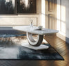 Brimley 47.25" Modern Coffee Table - White and Grey | Table à café moderne Brimley de 47,25 po - blanche et grise