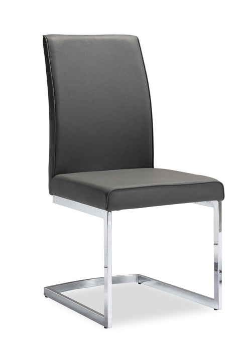 Ensemble de salle à manger Naya 5 pièces avec table à rallonge, 63 po à 78,75 po (L), et 4 chaises - imitation de marbre blanc et gris