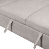 Envy 5-Piece Right-Facing Chenille Fabric Sleeper Sectional with Storage Chaise - Fog Grey |  Sofa-lit sectionnel de droite Envy 5 pièces en tissu de chenille avec fauteuil long de rangement - gris brouillard