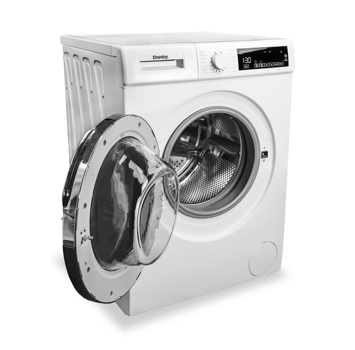 Laveuse à chargement frontal compacte et superposable Danby de 2,2 pi³ et de 24 po avec vapeur - blanche - DWM022D3WDB