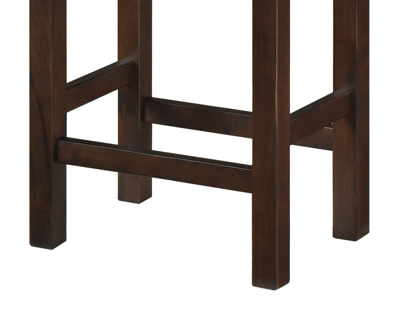 Table de salle moderne Noah de 60 po avec 3 tabourets de hauteur comptoir et ports USB - espresso
