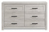 Lark Bedroom 6-Drawer Dresser, 58"W x 35"H - Rustic White | Commode de chambre à coucher Lark de 58 po (L) x 35 po (H) à 6 tiroirs - blanc rustique