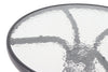Paris Outdoor Patio Bistro Table - Round, Glass Table Top, Powder Coated Steel Frame - Black | Table bistro Paris pour la terrasse à l’extérieur - dessus de table rond en verre, armature en acier doté d’un revêtement en poudre - noire