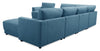 Voyage Modular 7-Piece Left-Facing Fabric Sectional with Console and Removable Back Cushions – Blue | Sofa sectionnel modulaire de gauche Voyage 7 pièces en tissu avec console et coussins de dossier amovibles - bleu
